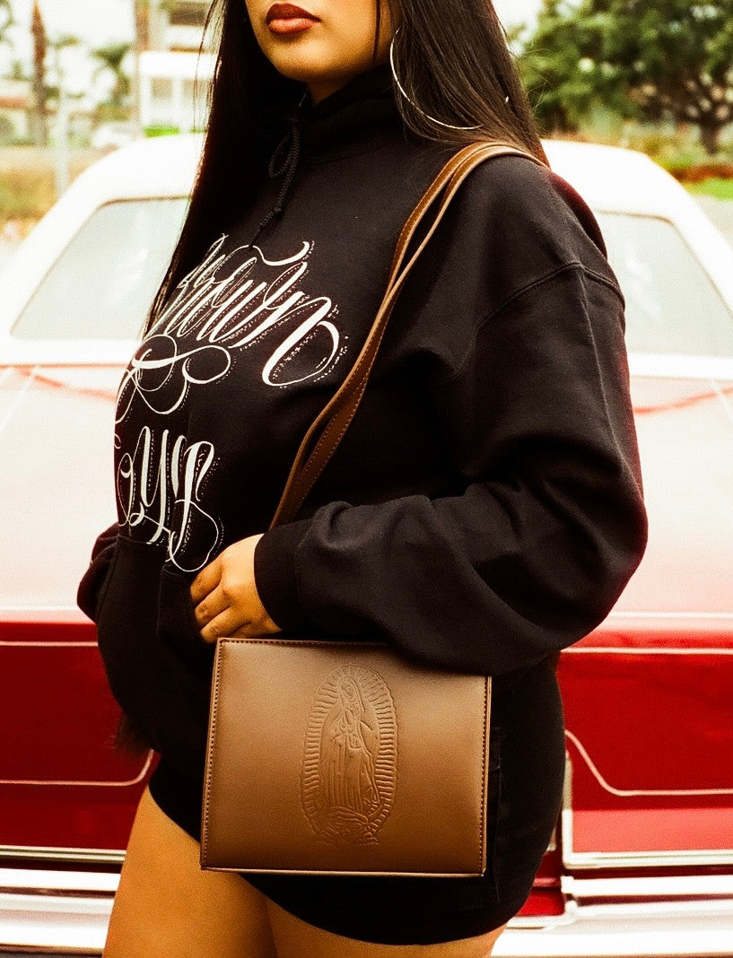 LIMITED EDITION Lux Rosa OUR LADY Shoulder Bag (Small)- Chocolate Brown