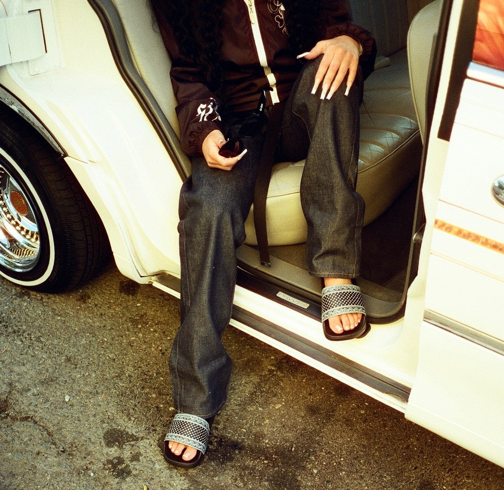 Limited Edition LR BANDANA Slides (BLACK)