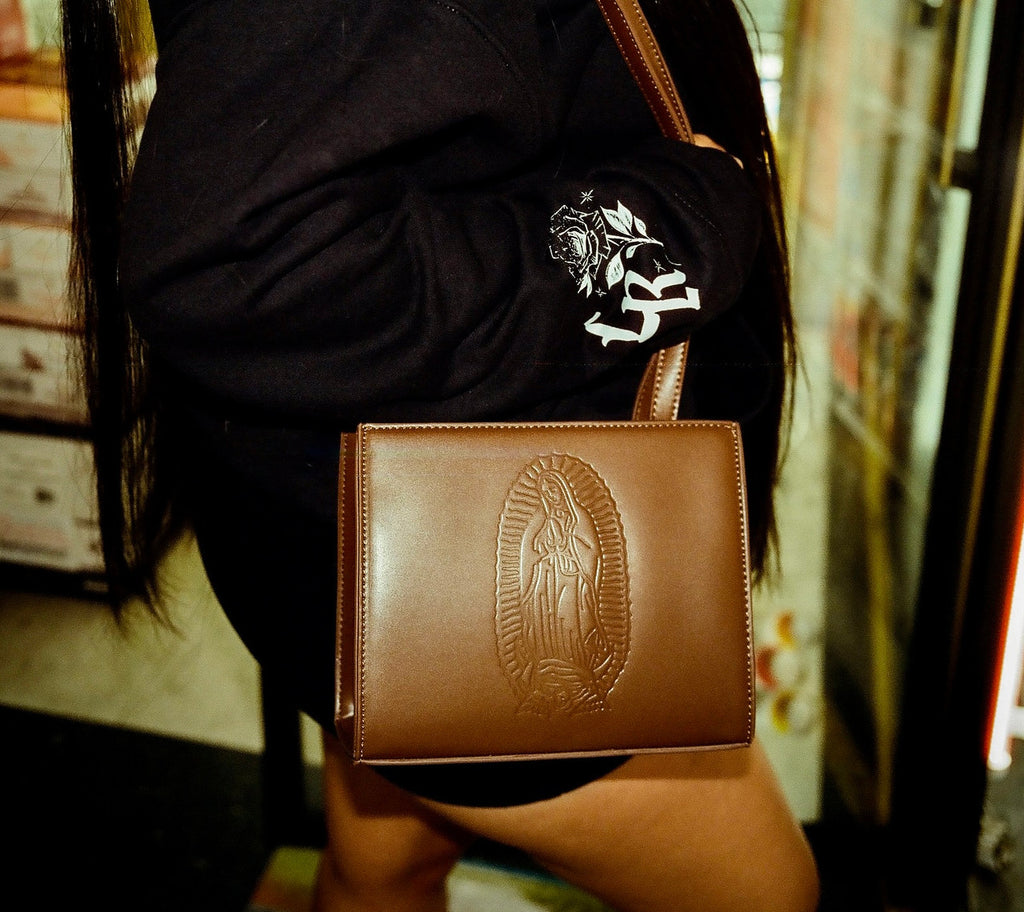 LIMITED EDITION Lux Rosa OUR LADY Shoulder Bag (Small)- Chocolate Brown