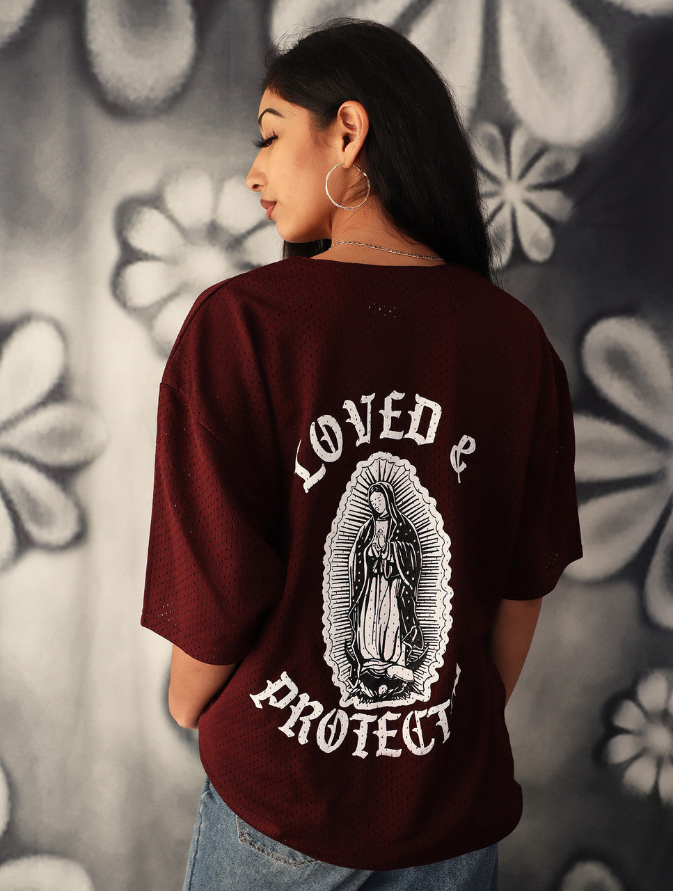 LR P/V Loved & Protected Pro Mesh Baseball Jersey (Burgundy)