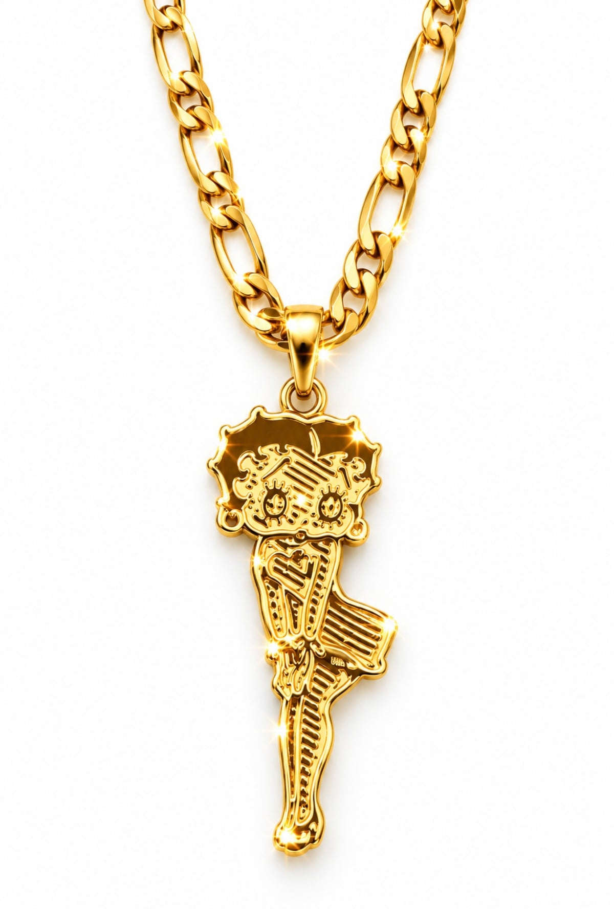 Lux Rosa CUTIE PIE Figaro Necklace (18K Gold Filled)