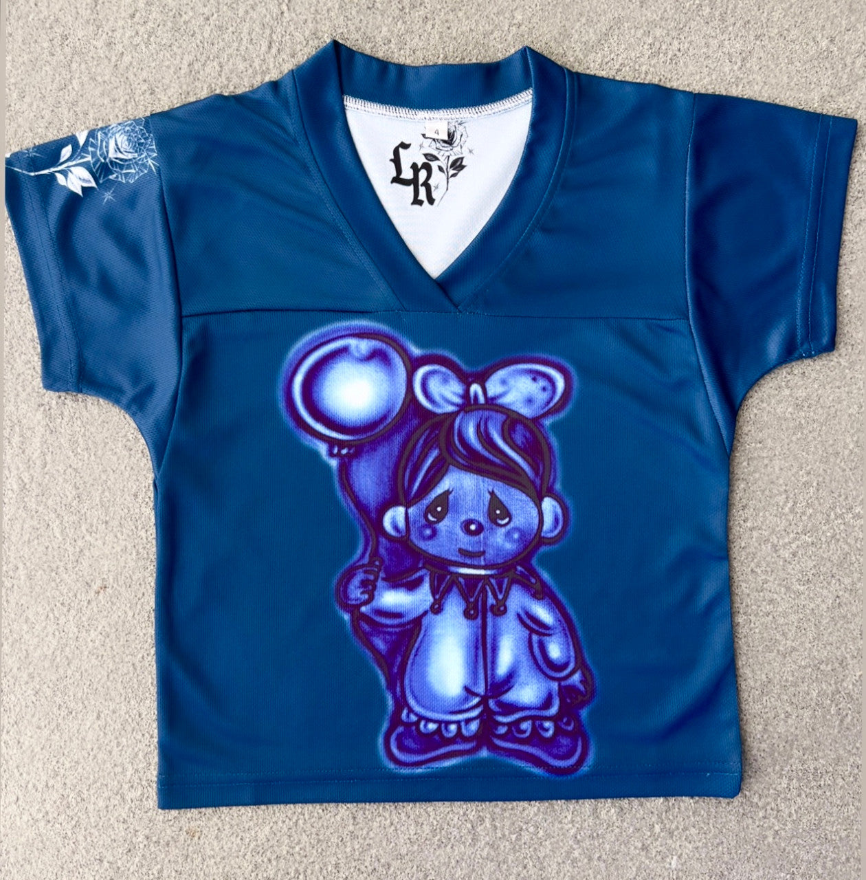 KIDS 'FLOAT ON' PM Airbrushed Cut & Sew Football KIDS Jersey (NAVY)