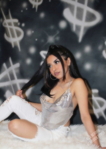 Glamour Shotz $ Money On My Mind $ Airbrushed Backdrop (Smokey Grey) (X-Large)