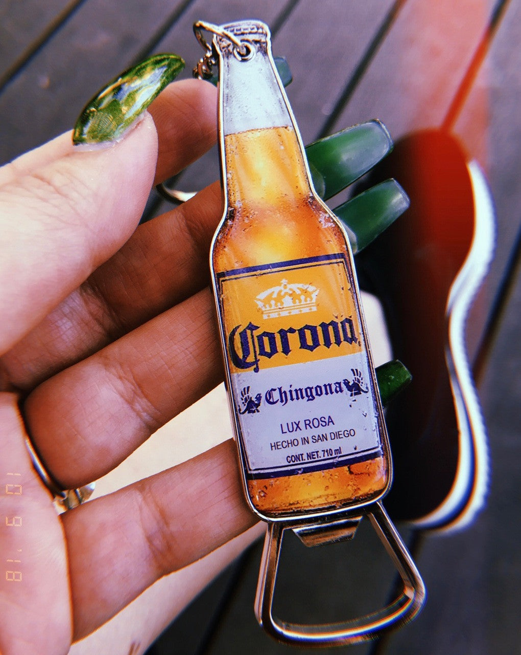 Corona Chingona Keychain Bottle Opener