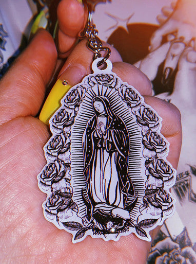La Rosa De Guadalupe Keychain