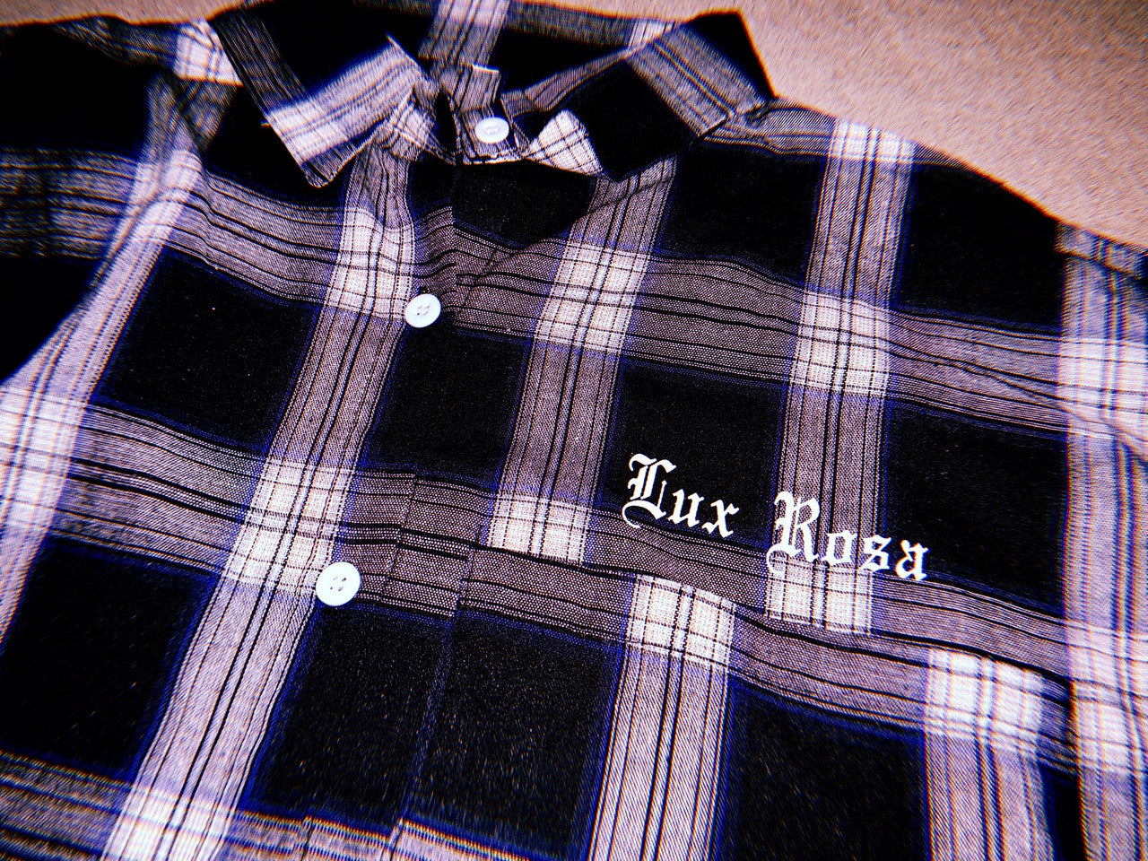 Smile Now, Cry Later Tartan Long Sleeve Button Down Top