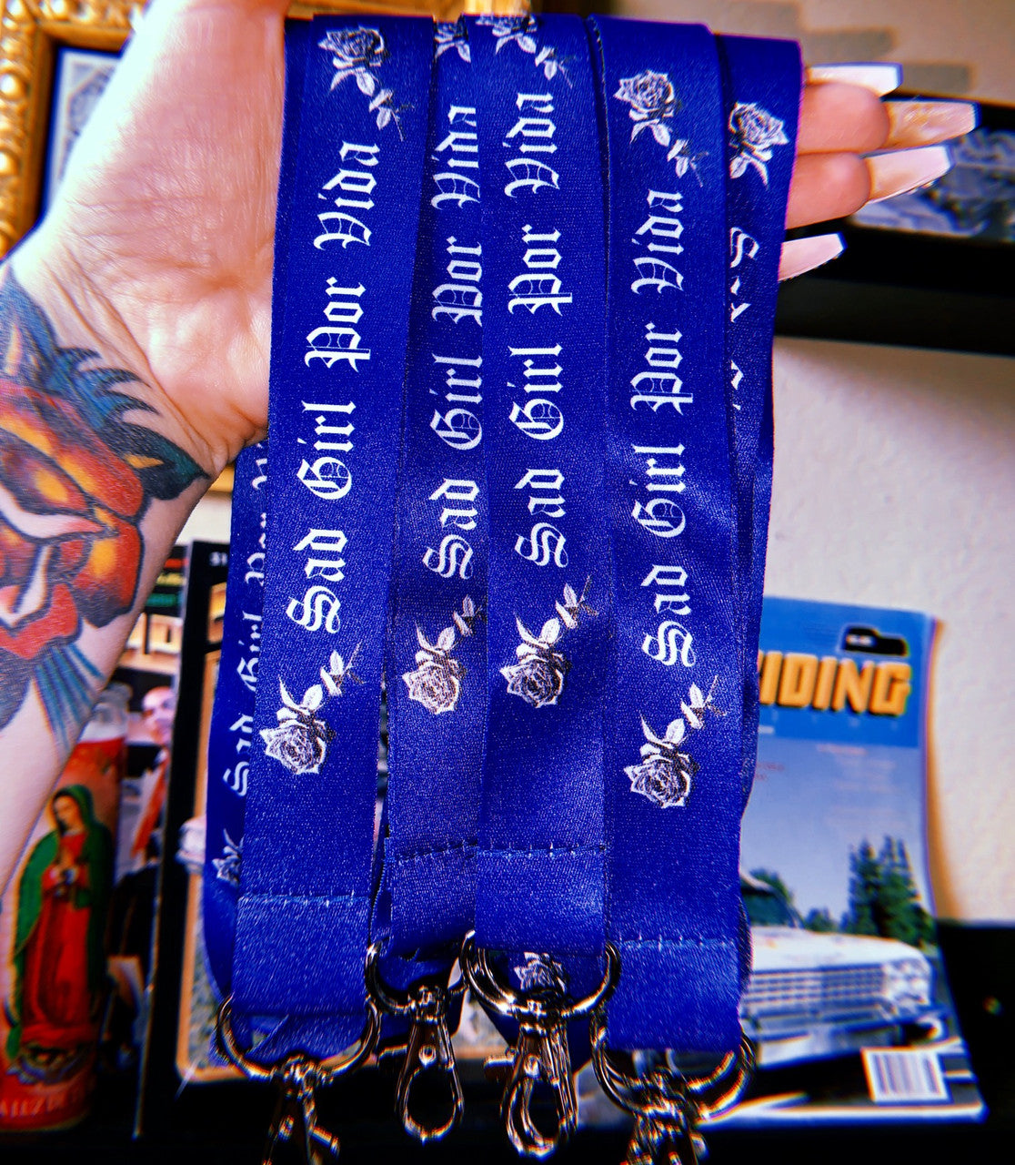 Sad Girl Por Vida Lanyard (Blue)