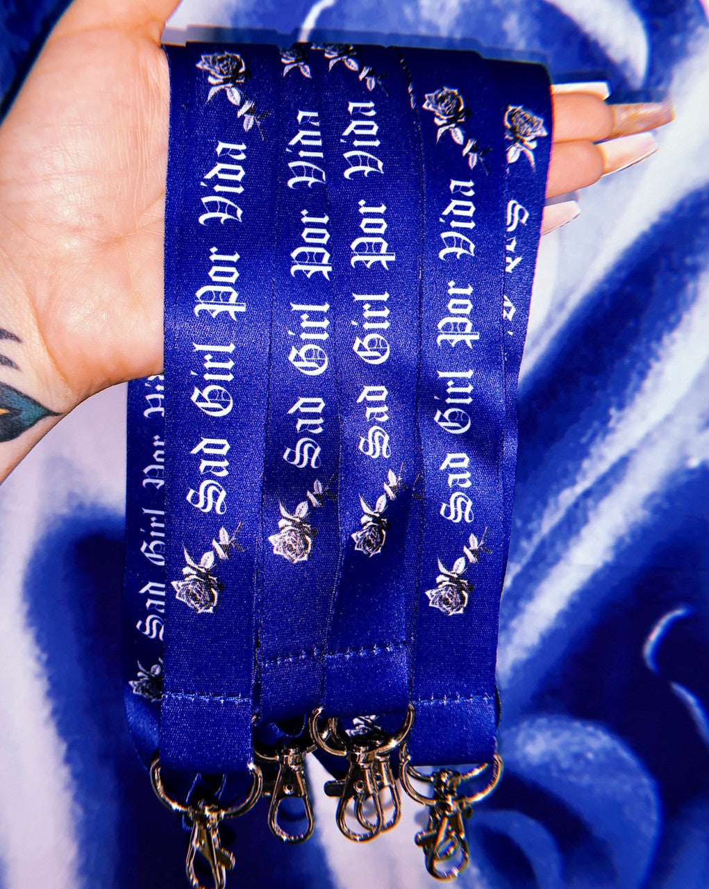 Sad Girl Por Vida Lanyard (Blue)