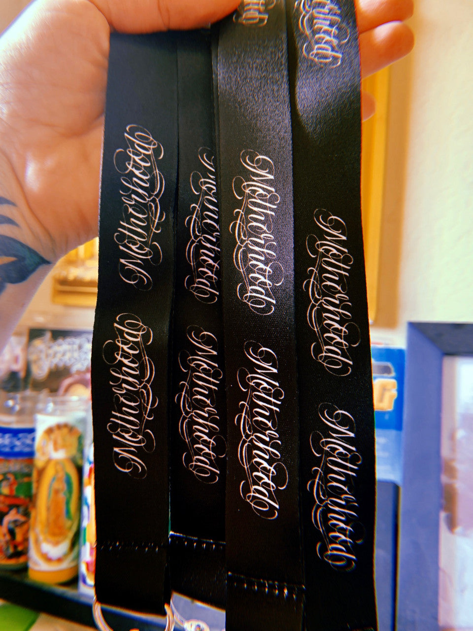 Motherhood Pen & Ink Lanyard (Black)