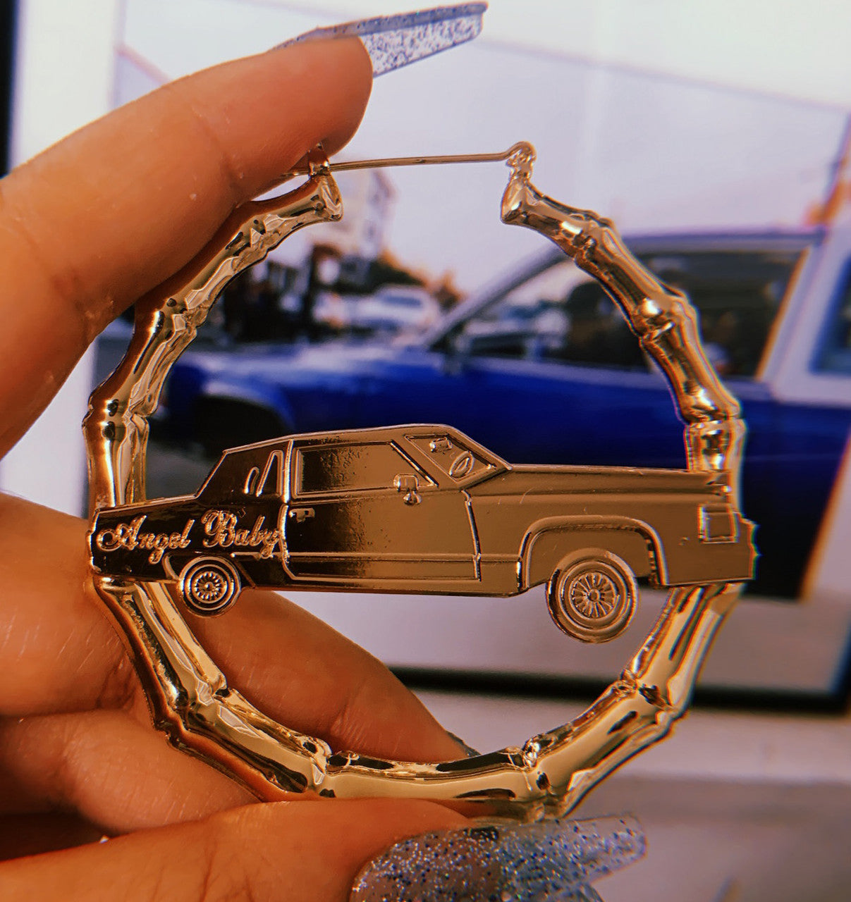 Angel Baby Low Low Gold Bamboo Hoops