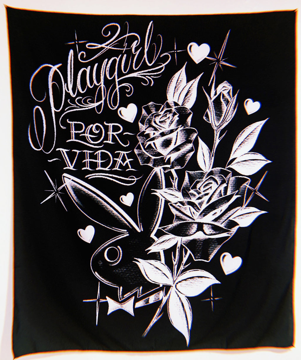 Playgirl Por Vida Pen & Ink Tapestry (Black)