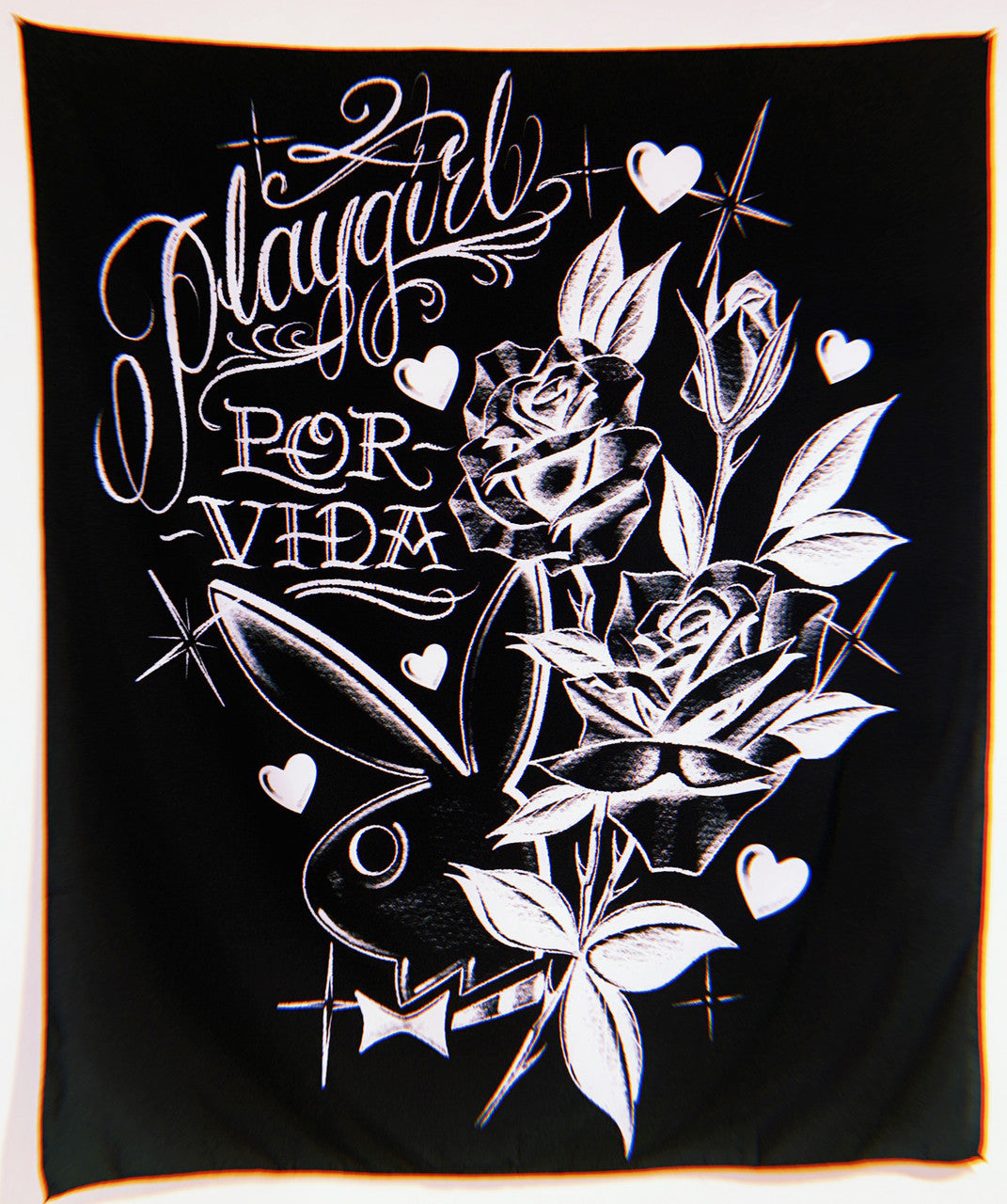 Playgirl Por Vida Pen & Ink Tapestry (Black)