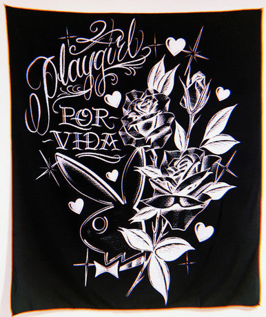 Playgirl Por Vida Pen & Ink Tapestry (Black)