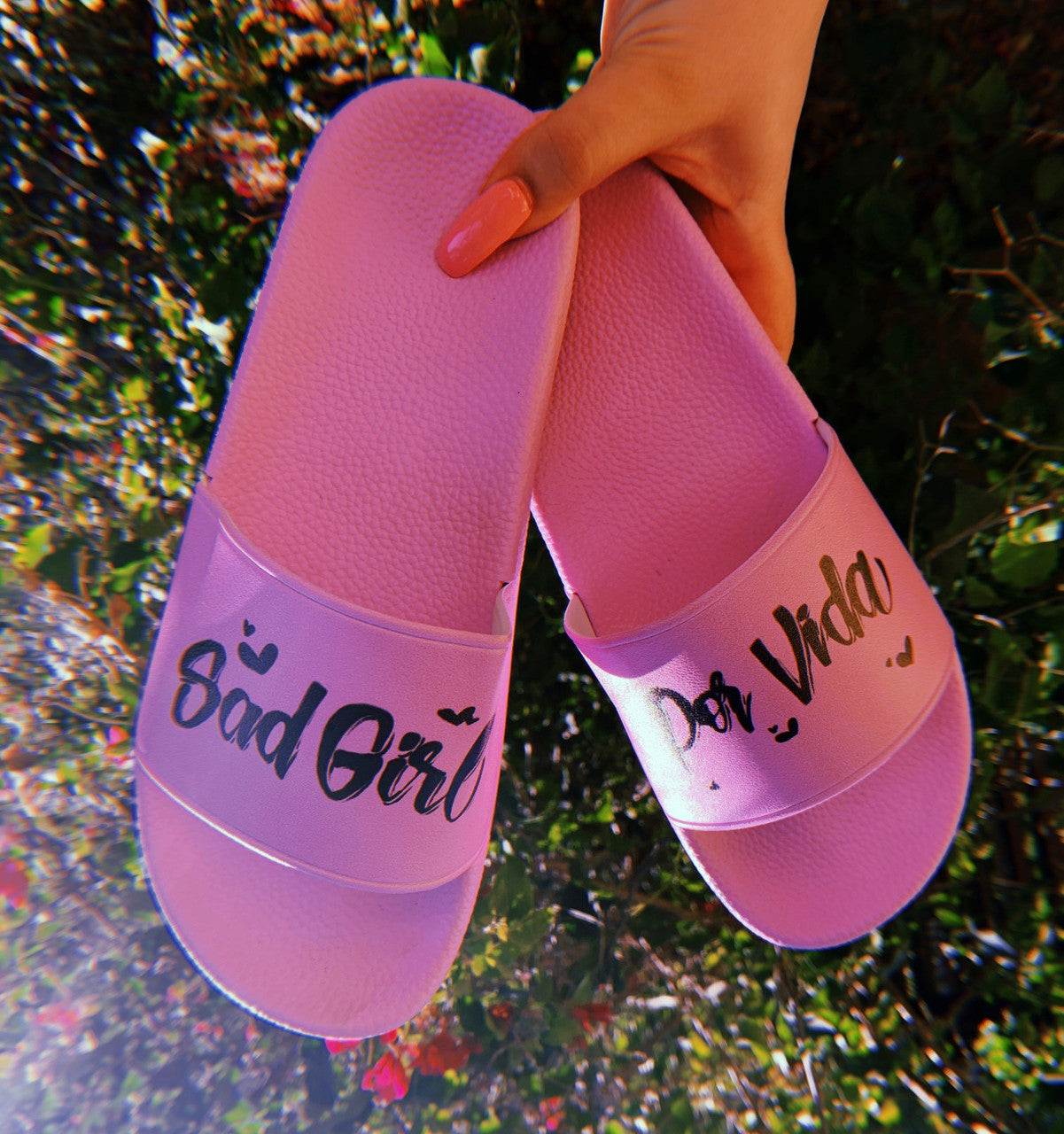 Sad Girl For Vida Airbrushed Slides (Pink)