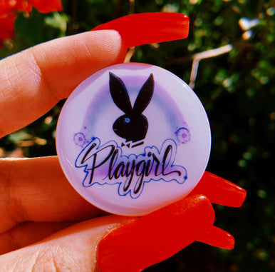 Playgirl Chic Airbrushed Pop Grip White (Drop Glue Style)