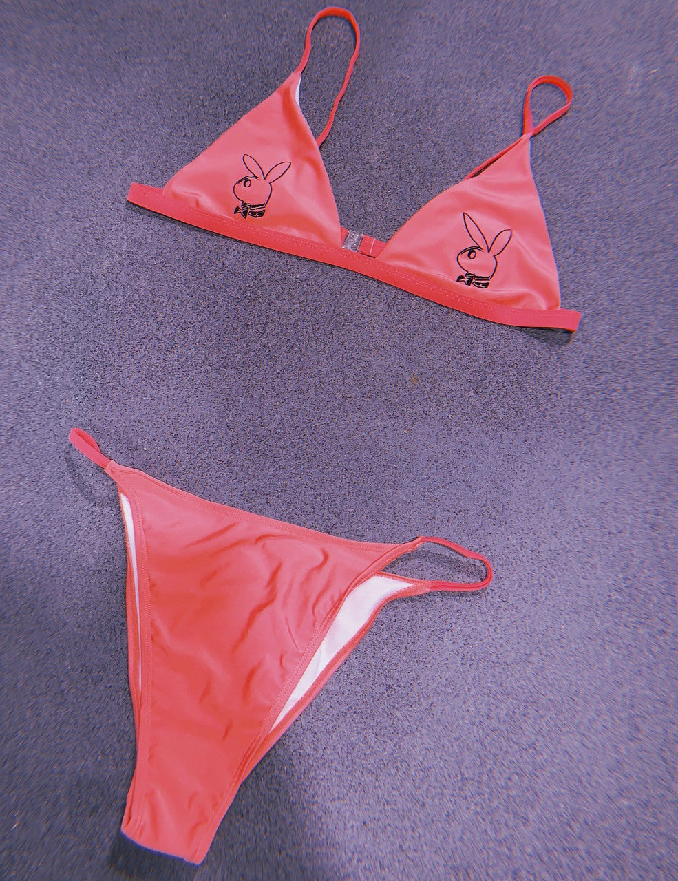 Lux Rosa Playgirl Embroidered Bikini (Pink)