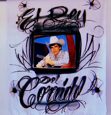 El Rey Del Corrido Airbrushed Tapestry