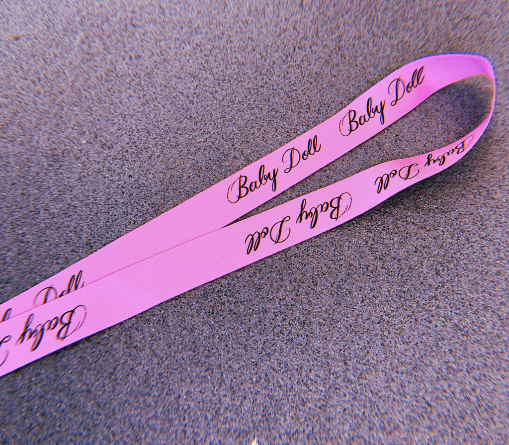 Baby Doll Script Lanyard (Pink)