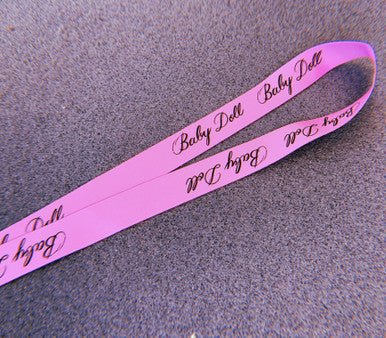 Baby Doll Script Lanyard (Pink)