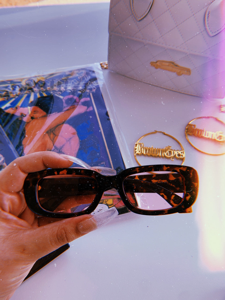 Lux Rosa P/V 'All Eyez On Me' Tortoise Sunglasses