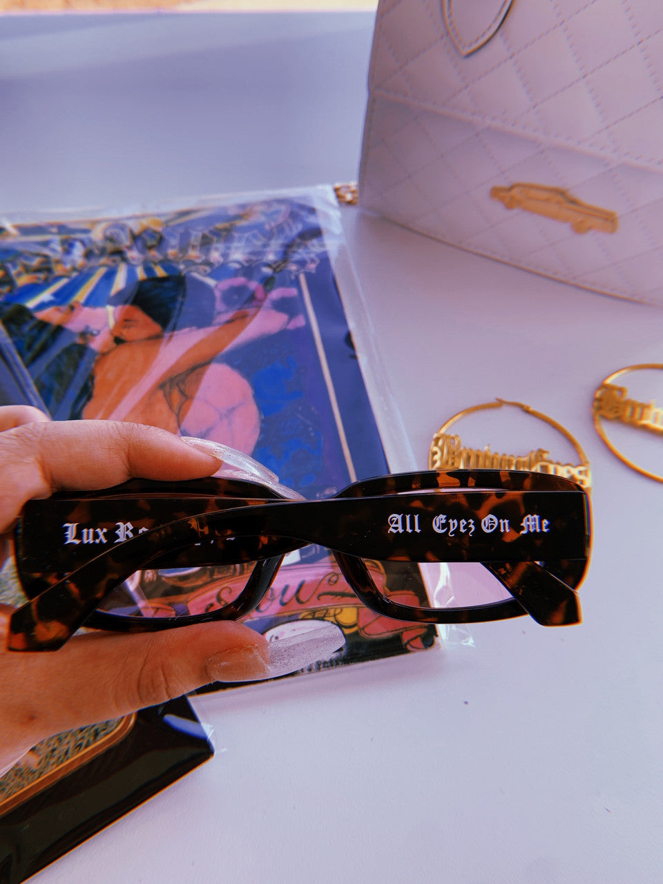 Lux Rosa P/V 'All Eyez On Me' Tortoise Sunglasses