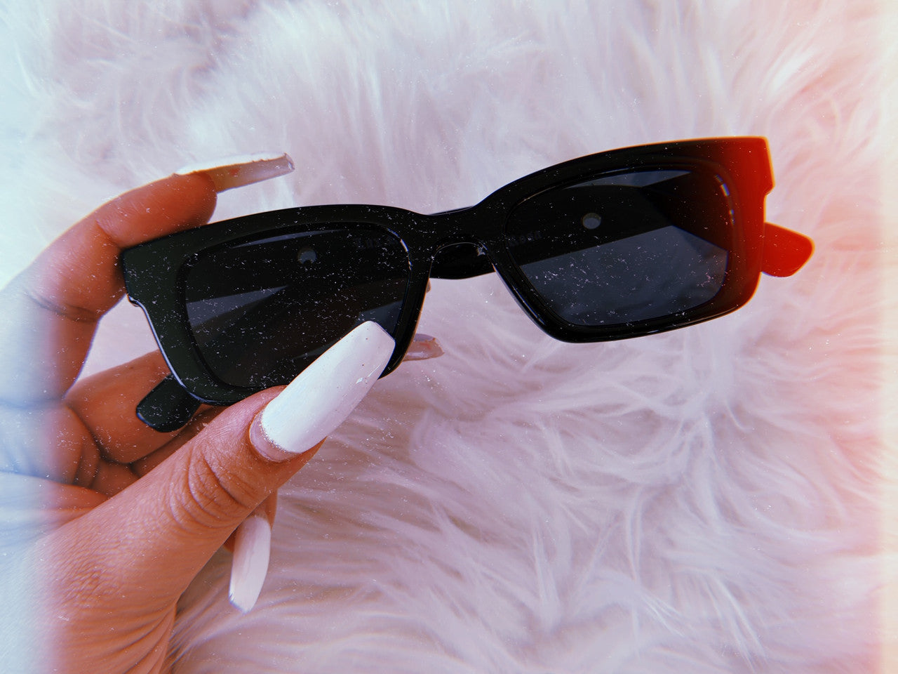 Lux Rosa Smile Now, Cry Later 'Gata' Black Sunglasses