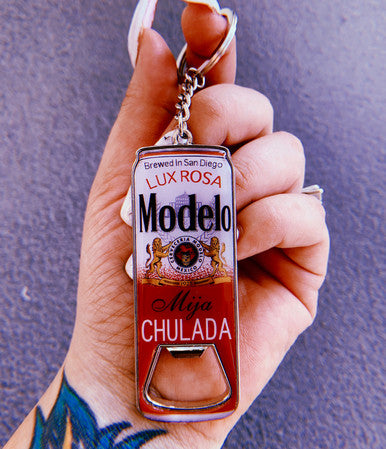 Modelo Chulada 'MIJA' Bottle Opener Keychain (RED)