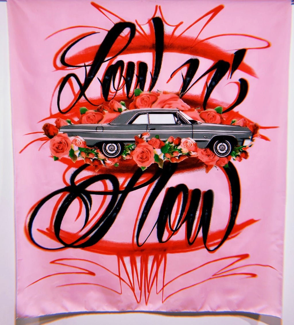 Low 'N Slow Airbrushed Tapestry (PINK)