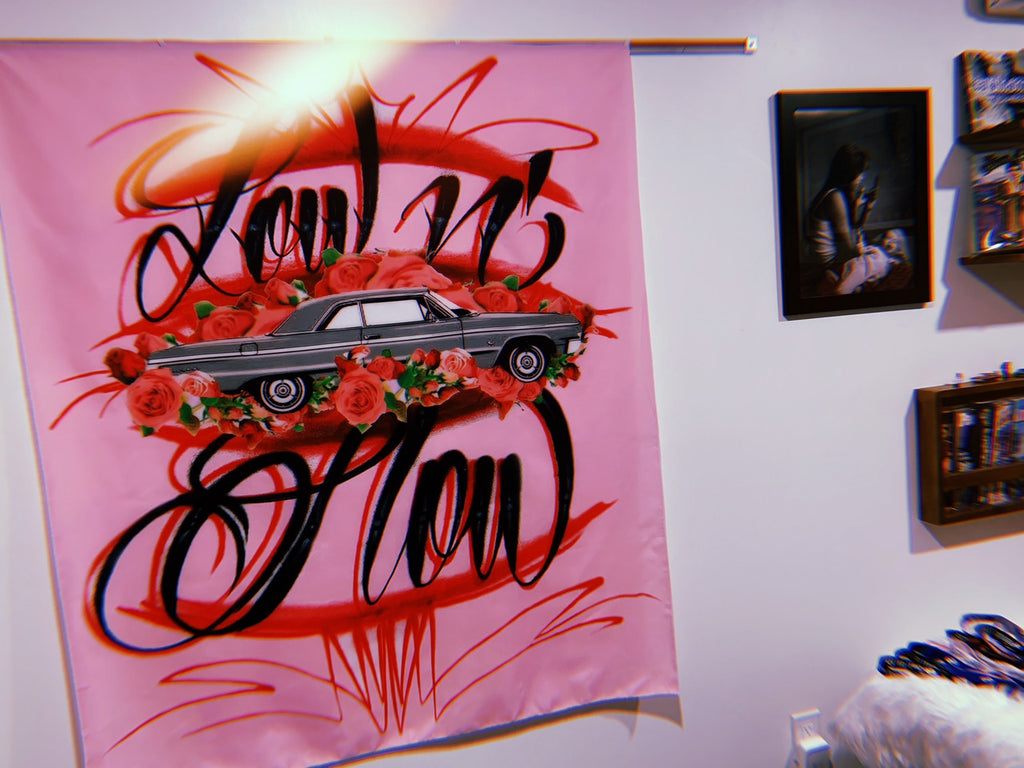 Low 'N Slow Airbrushed Tapestry (PINK)