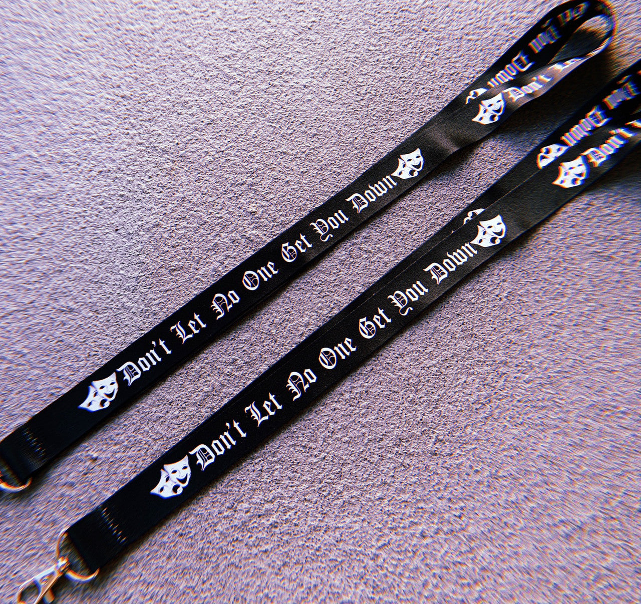 Don't Let No One Get You Down Lanyard (Black)