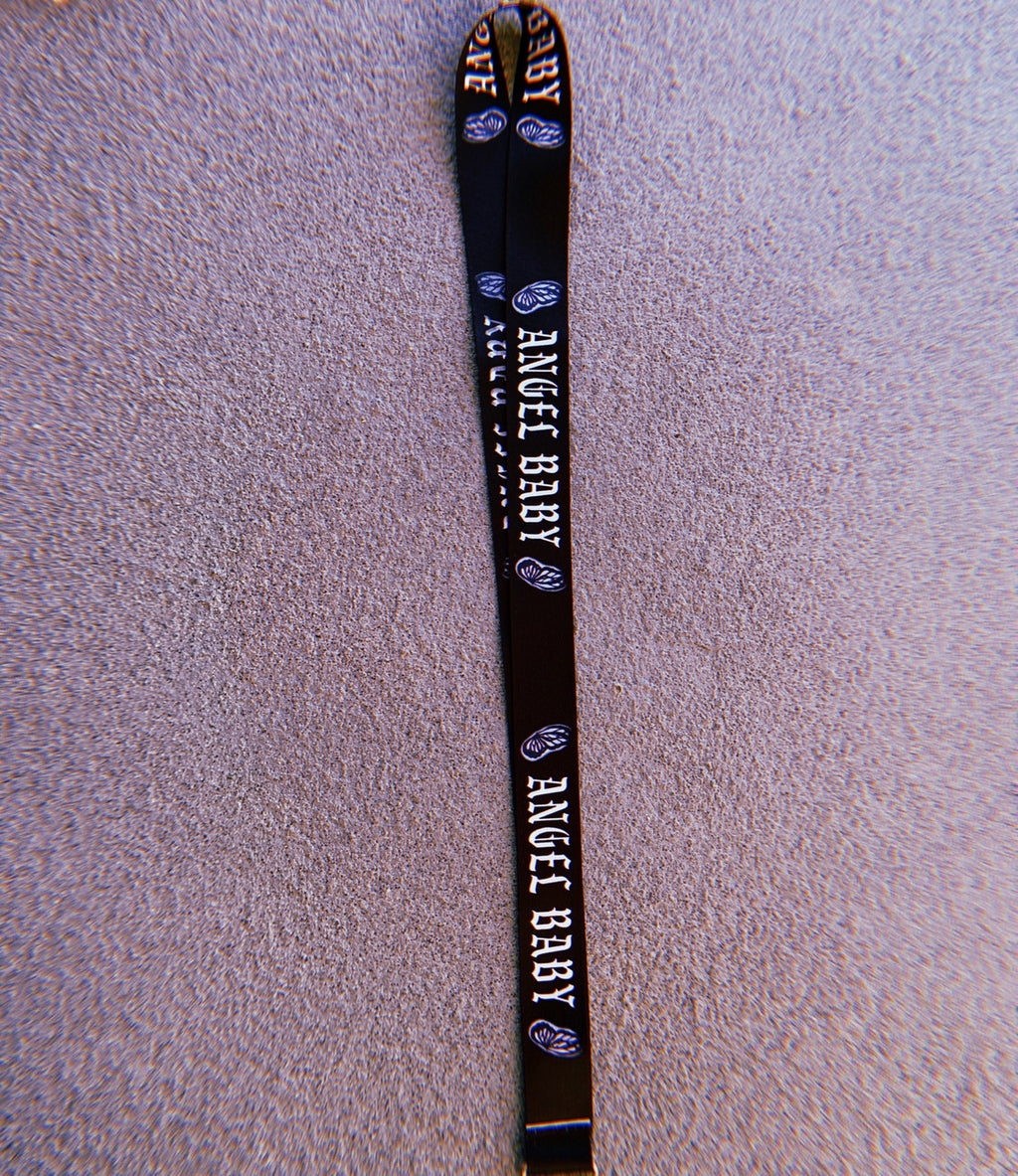 Angel Baby Airbrushed Butterfly Lanyard (BLACK)