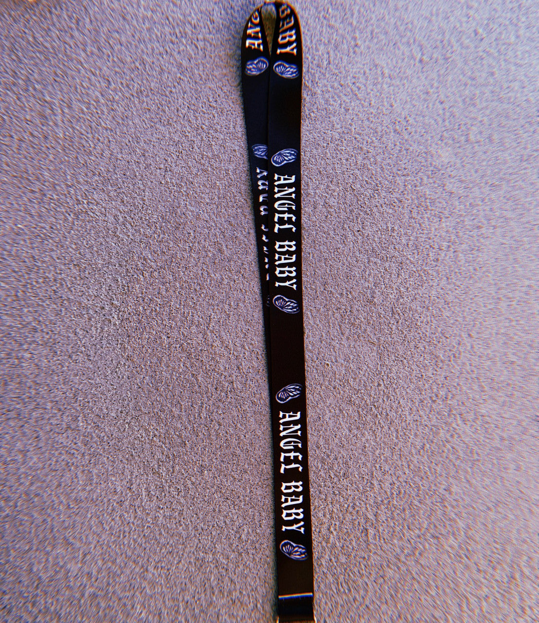 Angel Baby Airbrushed Butterfly Lanyard (BLACK)
