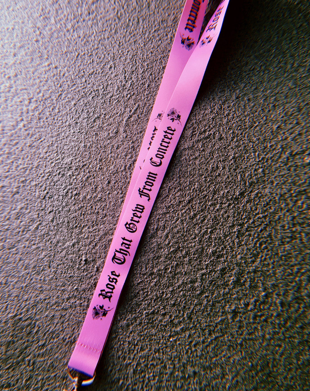 Concrete Rose Lanyard (Pink)