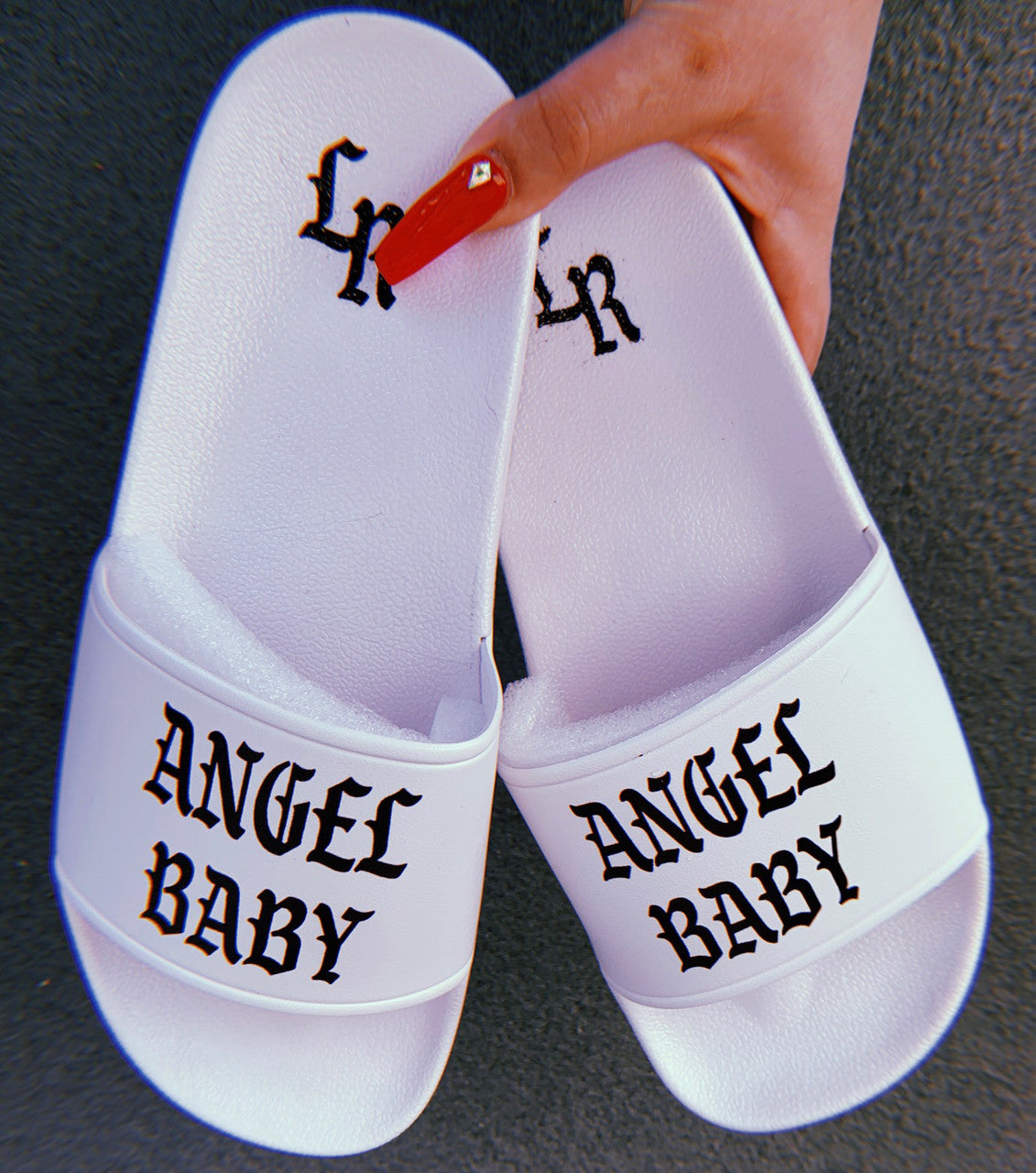 LR 'Angel Baby' Slides (WHITE)