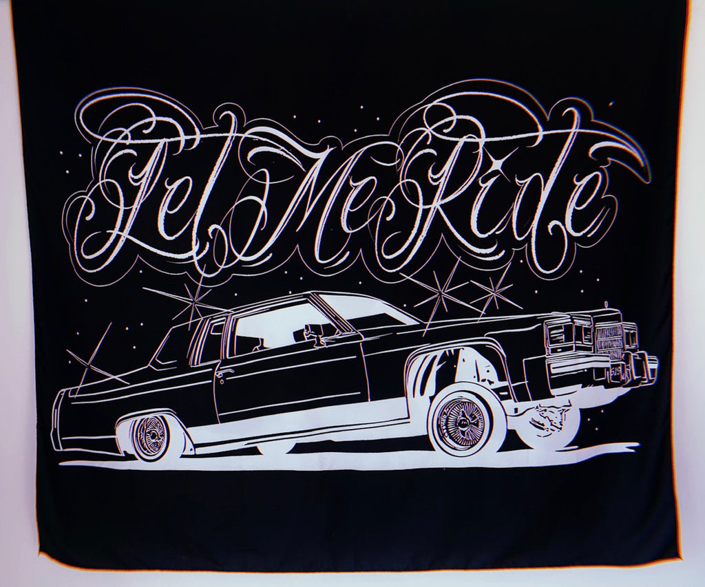 Let Me Ride Wall Tapestry (Black)