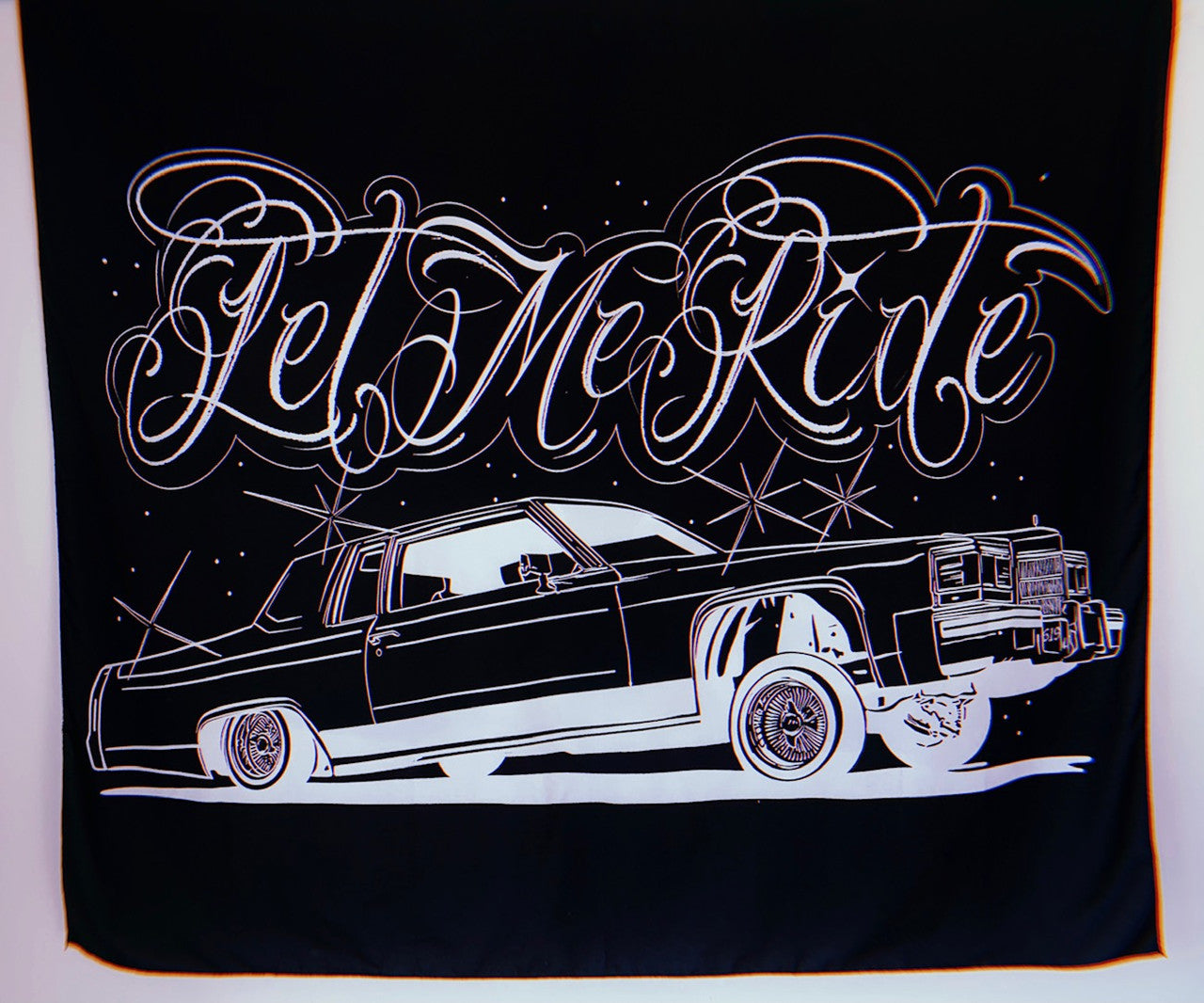 Let Me Ride Wall Tapestry (Black)
