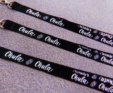 Chula Butterfly Airbrush Lanyard (Black)