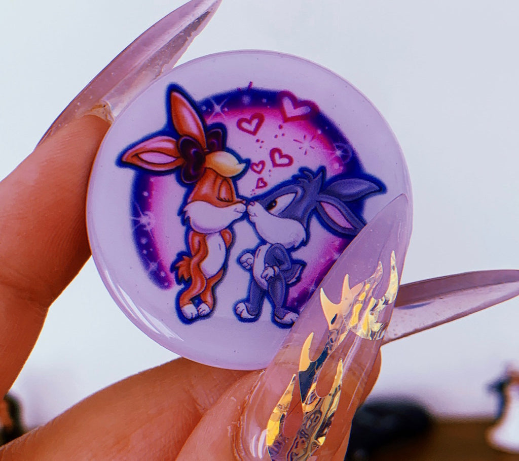 Confessin A Feeling Airbrushed Pop Grip WHITE (Drop Glue Style)