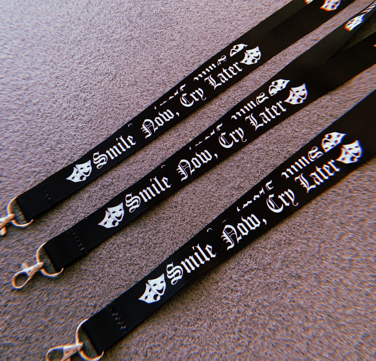 Smile Now, Cry Later Lanyard (Black)