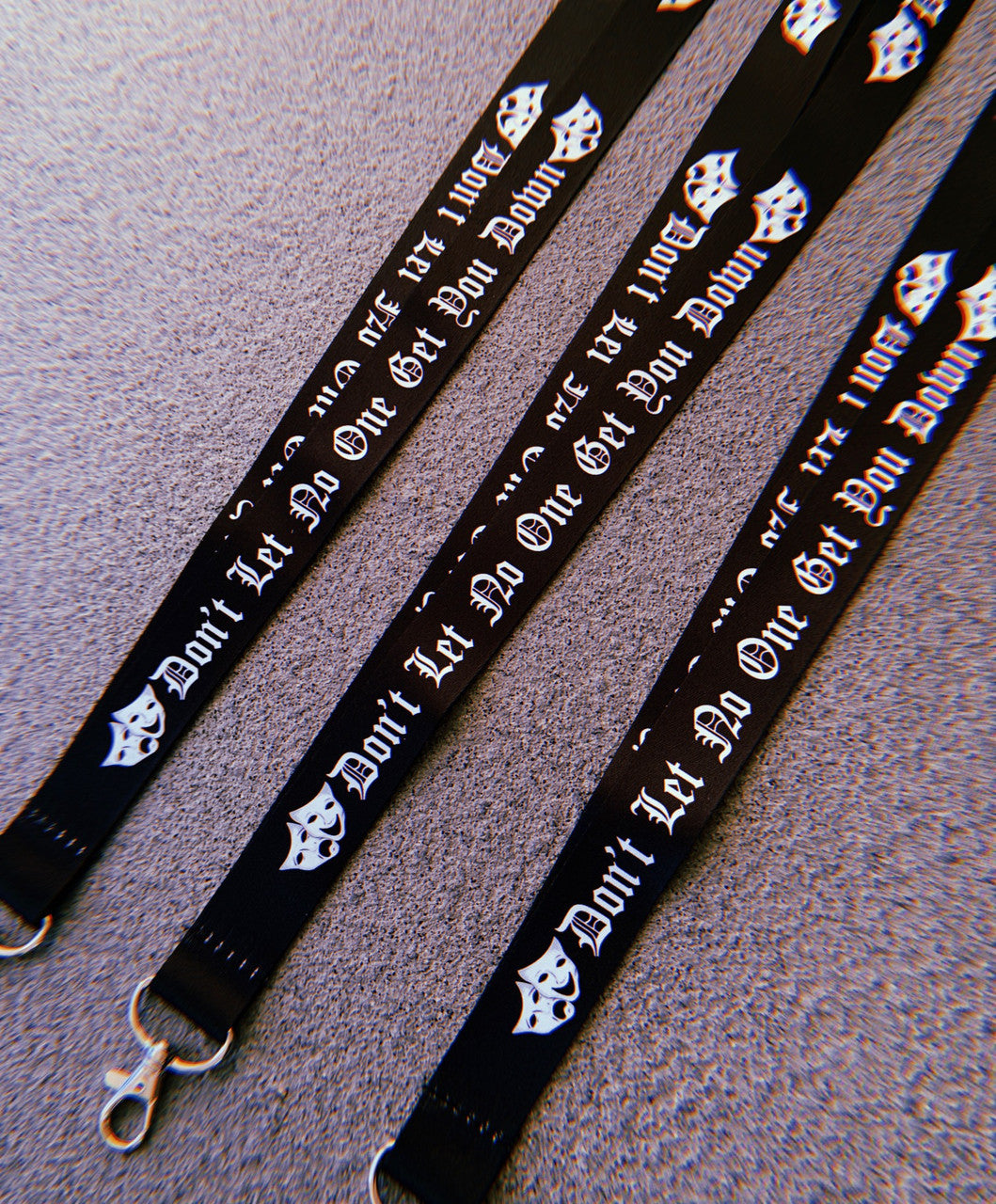 Don't Let No One Get You Down Lanyard (Black)