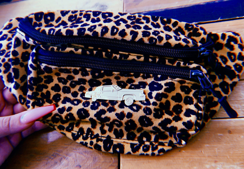 Angel Baby Low Low Double Zip Fanny Pack (Leopard)