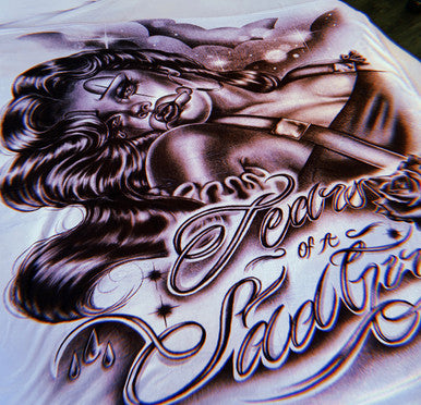 Tears Of A Sad Girl Fleece Blanket (White)