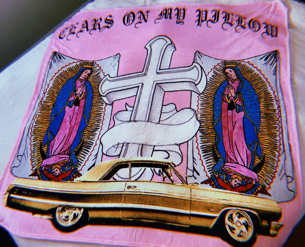 'Tears On My Pillow' Fleece Blanket (Pink)