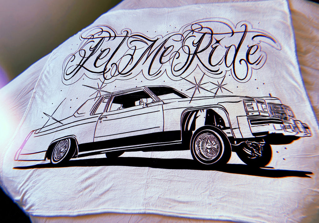 'Let Me Ride' Fleece Blanket (White)
