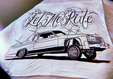 'Let Me Ride' Fleece Blanket (White)