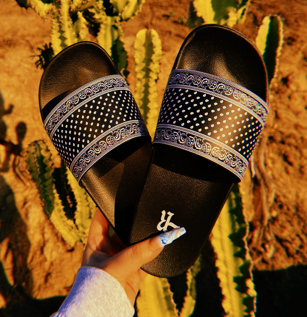 Limited Edition LR BANDANA Slides (BLACK)