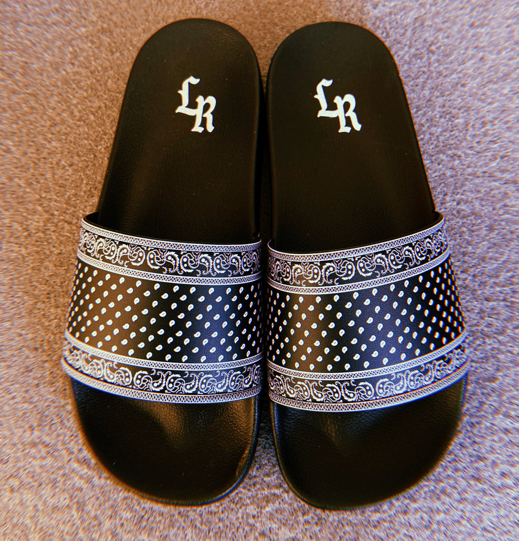 Limited Edition LR BANDANA Slides (BLACK)