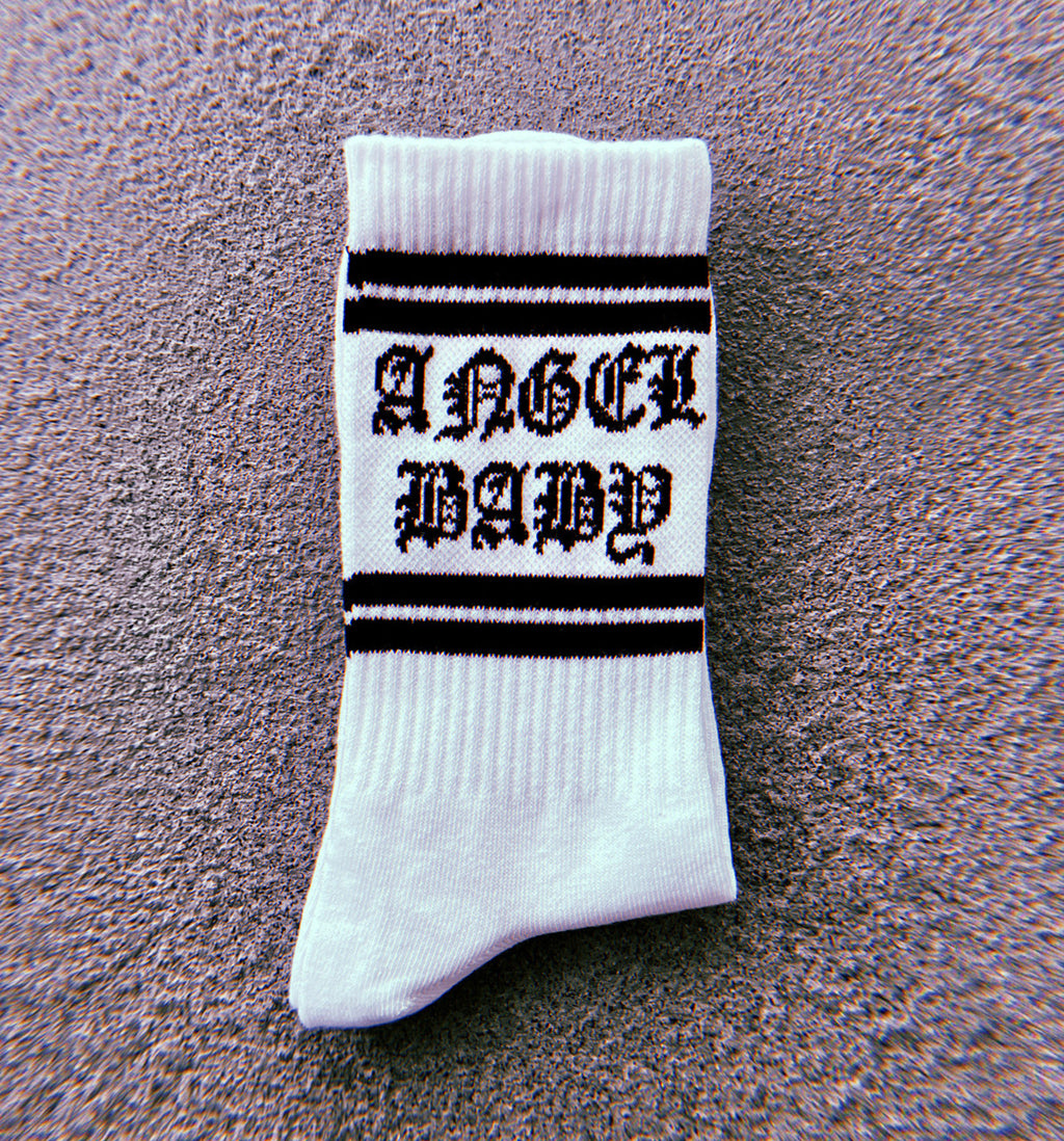 Angel Baby OE Socks (WHITE/BLACK)