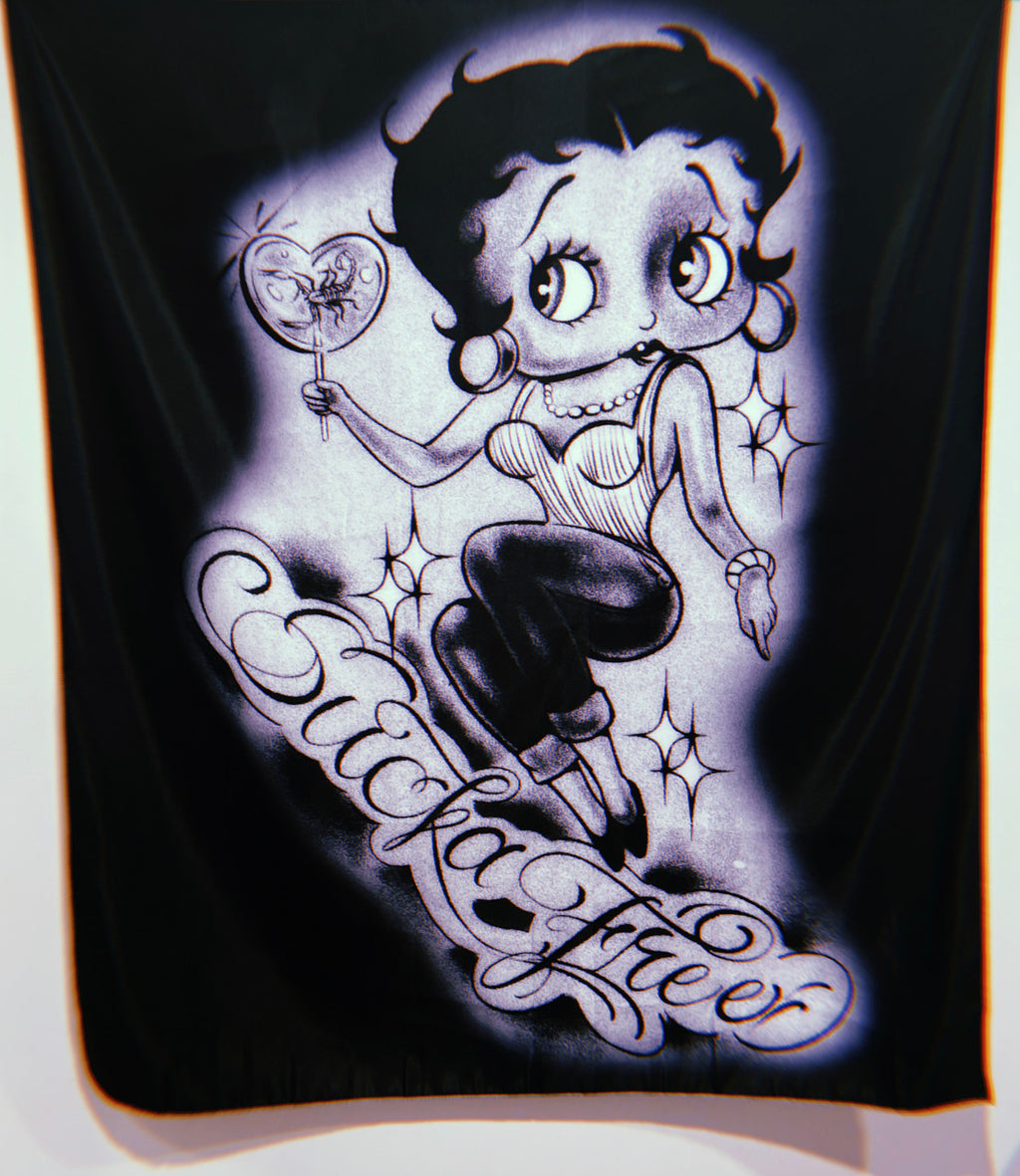 SUCKA FREE Pen & Ink Tapestry (Black)