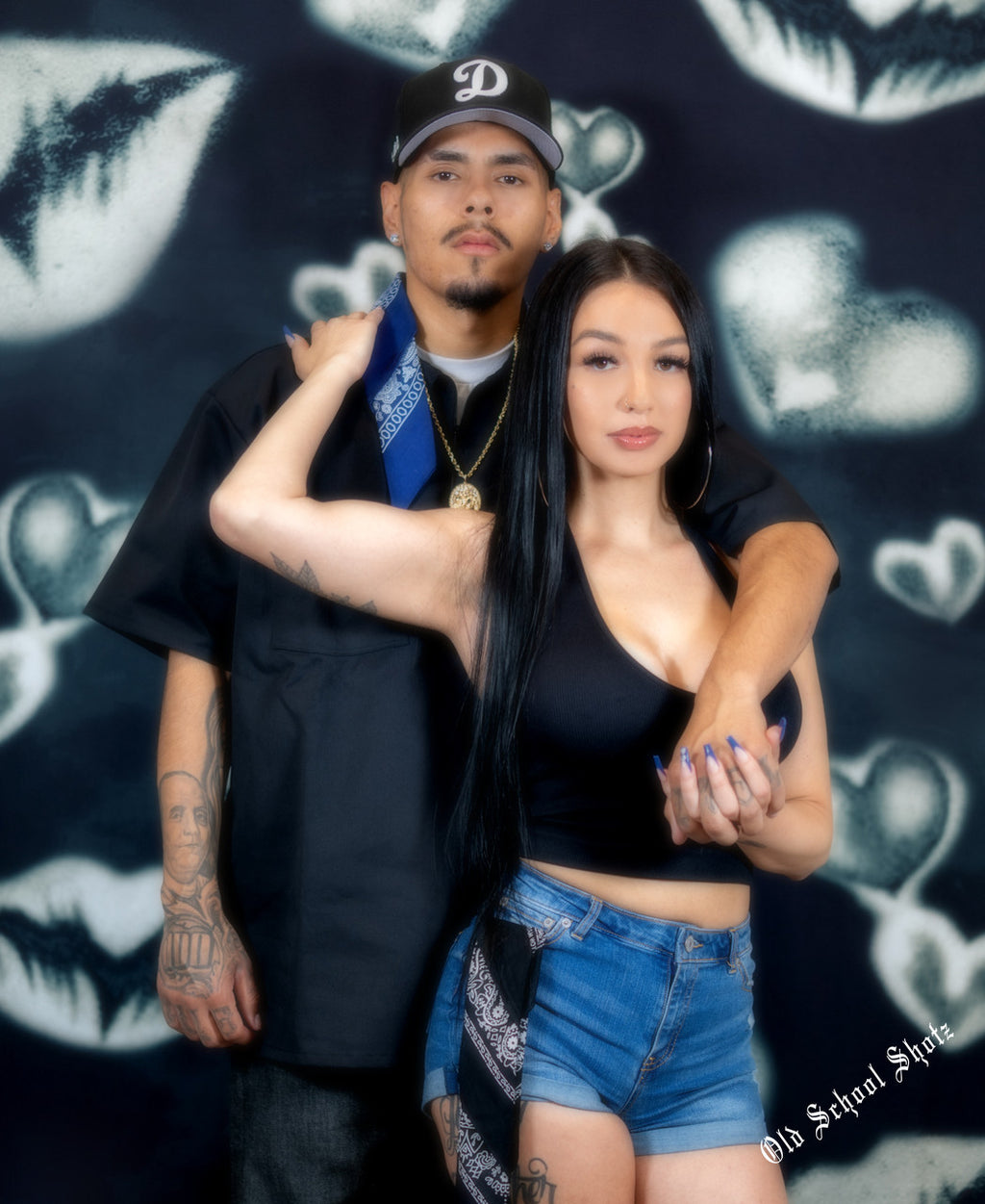 Glamour Shotz  XOXO Airbrushed Backdrop BLACK (Extra Large)